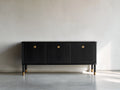 Dielenschränke Holzoptik Schwarz 160x40x75 cm Flurschrank mit Türen Modernes Design