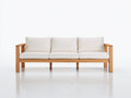 Gartensofa Holz Natur Weiß 220x85x75 cm Outdoor Lounge Sofa Modernes Design