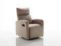 Liegesessel Stoffbezug 80x90x105 cm - Beige - Moderner Relaxsessel mit gepolsterter Rückenlehne