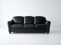 Gerades Sofa Echtleder Schwarz 240x95x85 cm 3-Sitzer Couch Modernes Design