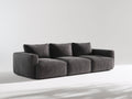 Gerades Sofa 280x100x75 cm Samtbezug Grau 3-Sitzer Modernes Design