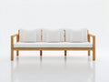 Gartensofa Holz 240x85x80 cm - Naturholz Weiß - Modernes Gartensofa mit gepolsterter Sitzfläche