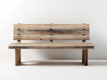 Gartenbank Holz 180x60x90 cm - Naturholz - Klassische Sitzbank für den Garten mit Rückenlehne