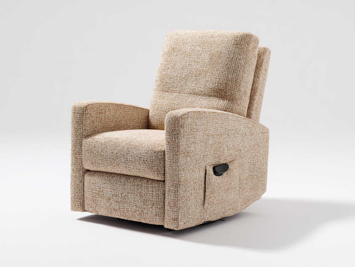 Liegesessel Stoffbezug 85x90x105 cm - Beige - Moderner Relaxsessel mit gepolsterter Rückenlehne