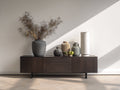 Dielenschrank Sideboard 180x40x55 cm Holzwerkstoff Braun 4 Türen Modernes Design