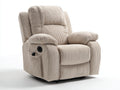 Liegesessel Cordstoff Beige 85x95x105 cm Relaxsessel mit Liegefunktion Modernes Design