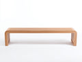 Gartenbank Holz 220x45x45 cm - Naturholz - Moderne Sitzbank für den Garten mit gerundeter Oberfläche