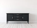 Dielenschränke Sideboard mit 2 Türen und 3 Schubladen 180 x 40 x 80 cm - Schwarz - Modernes Design für Flur und Wohnbereich