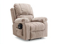 Liegesessel 85x90x105 cm Cordbezug Beige Elektrische Relaxfunktion Modernes Design