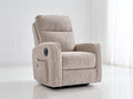 Liegesessel Stoffbezug 85x95x105 cm - Beige - moderner Relaxsessel mit Liegefunktion