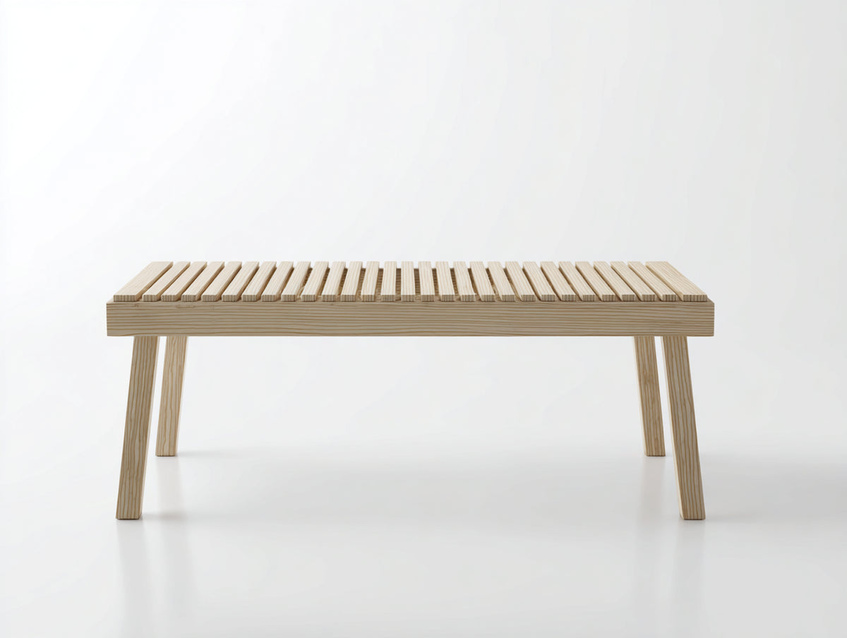 Gartenbank 180x45x45 cm Massivholz Naturfarben Modernes Design