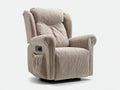 Liegesessel 85x90x105 cm Cordbezug Beige Elektrische Relaxfunktion Modernes Design