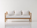 Gartensofa Holz 210x85x75 cm - Naturholzfarbe - modernes Outdoor Sofa mit Polsterung